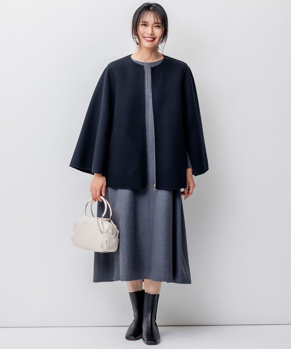 23区 S ウールジョーゼット Aライン ワンピース 