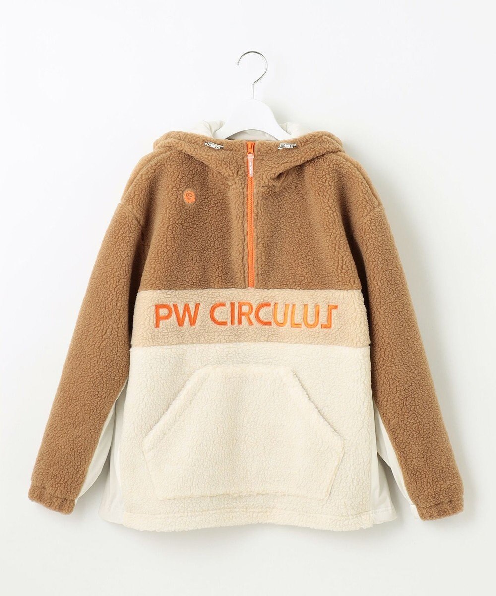PW CIRCULUS 【WOMEN】【撥水/防風】ボア ハーフジップ フーデッド プルオーバー 