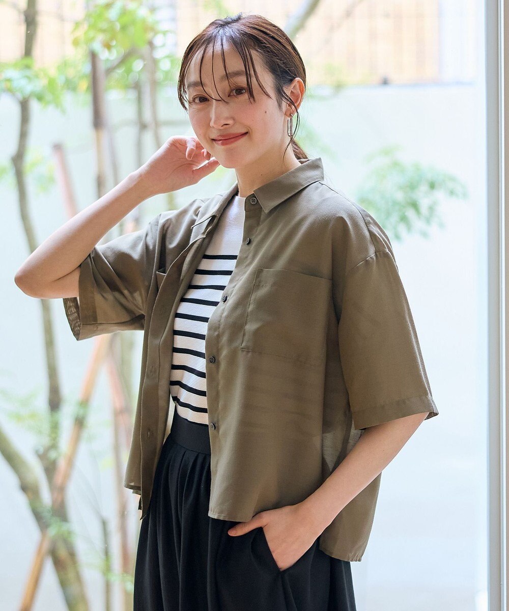 ANY シアーテックリネンシャツ 