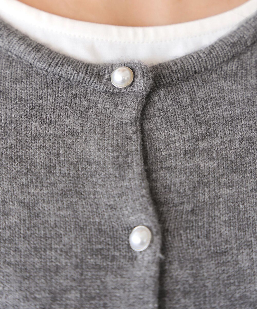 Tiaclasse 【洗える】ラウンドネックミドル丈ニットカーディガン 