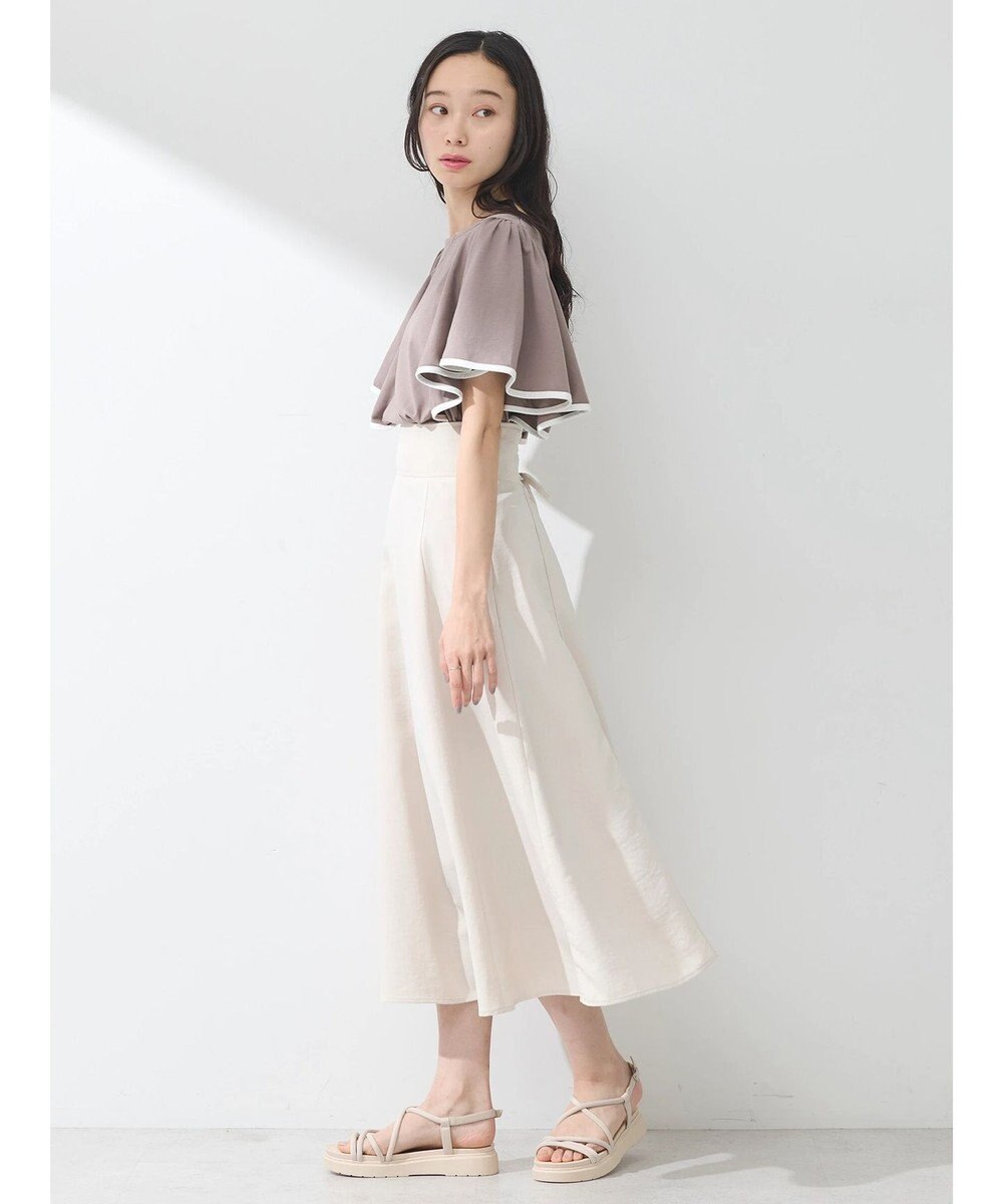 earth music&ecology パイピングフレアスリーブカットソー 