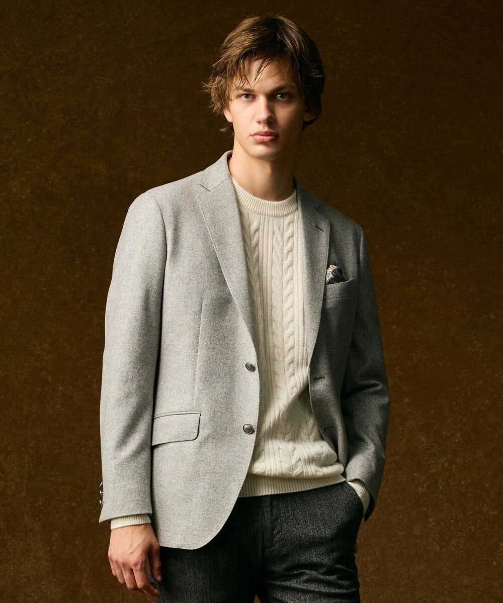 JOSEPH ABBOUD 【暖か・軽量】カシミヤブレンド クルーネック ニット 