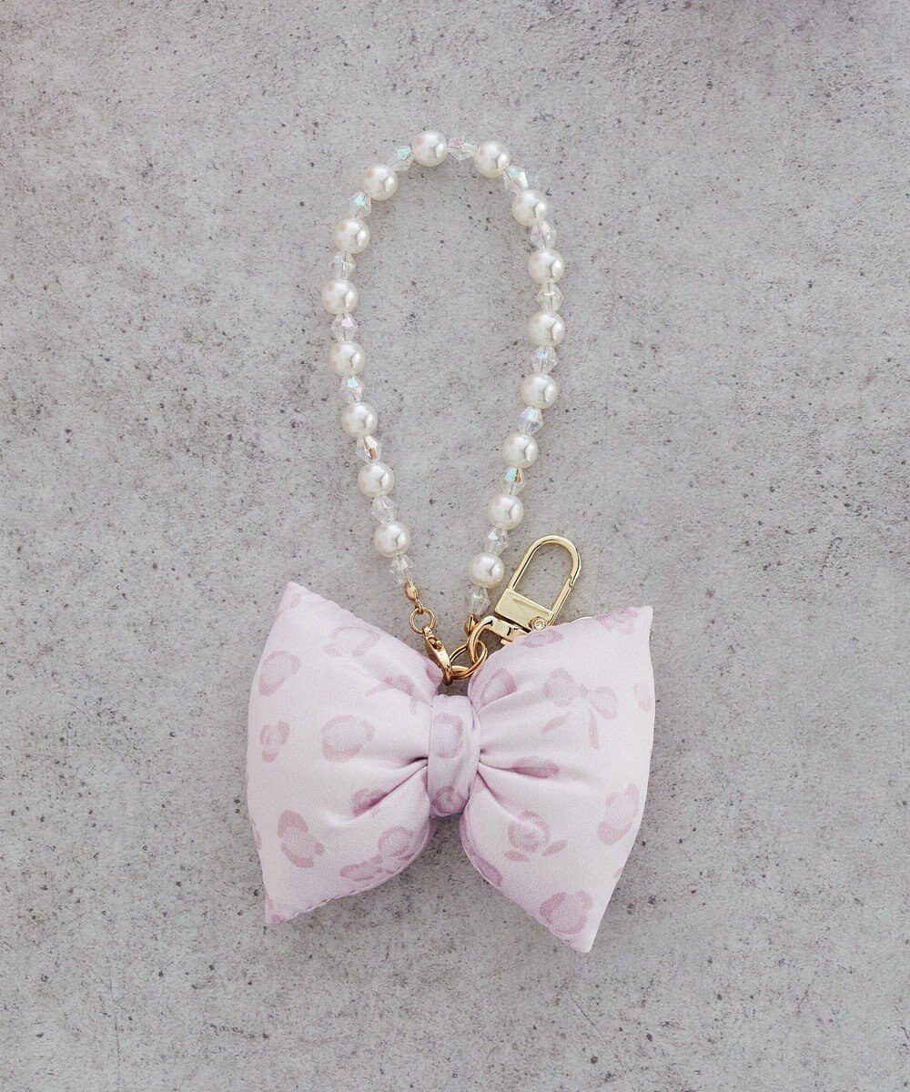 Maison de FLEUR リボンレオパードパールストラップ 