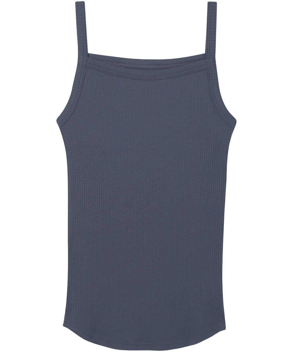 une nana cool 綿100%生地使用 リブ編みコットン キャミソール 