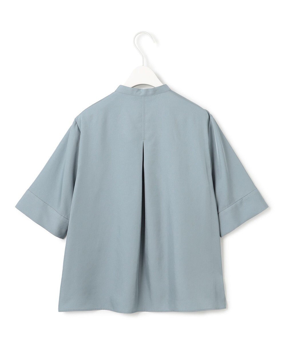 ICB 【WEB限定・洗える】 シルキーツイル クロップドシャツ 