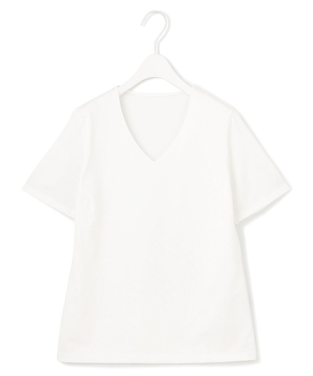 ICB L 【洗える】 スーペリアジャージー Vネック半袖プルオーバー 