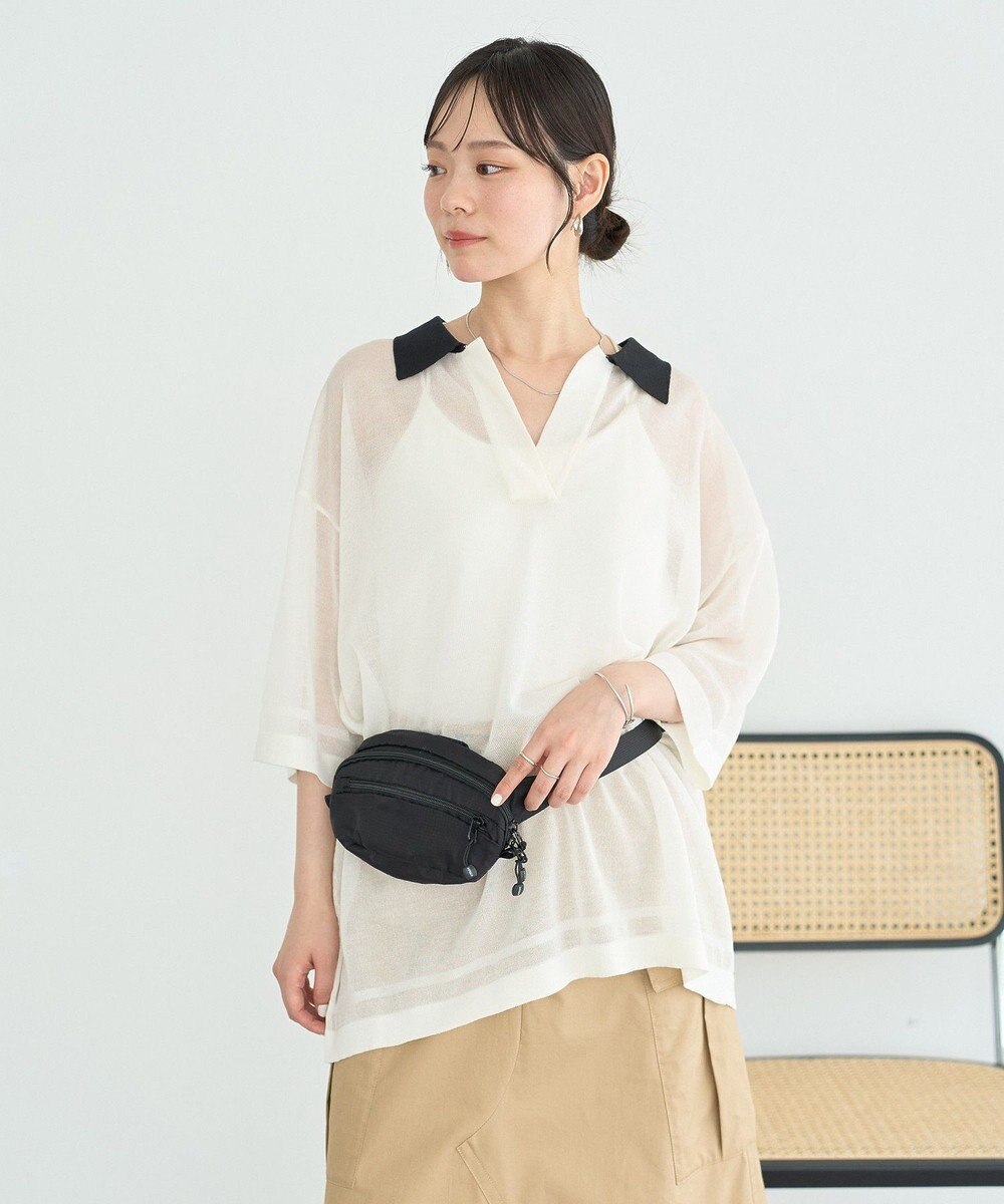 earth music&ecology シアーポロプルオーバー 