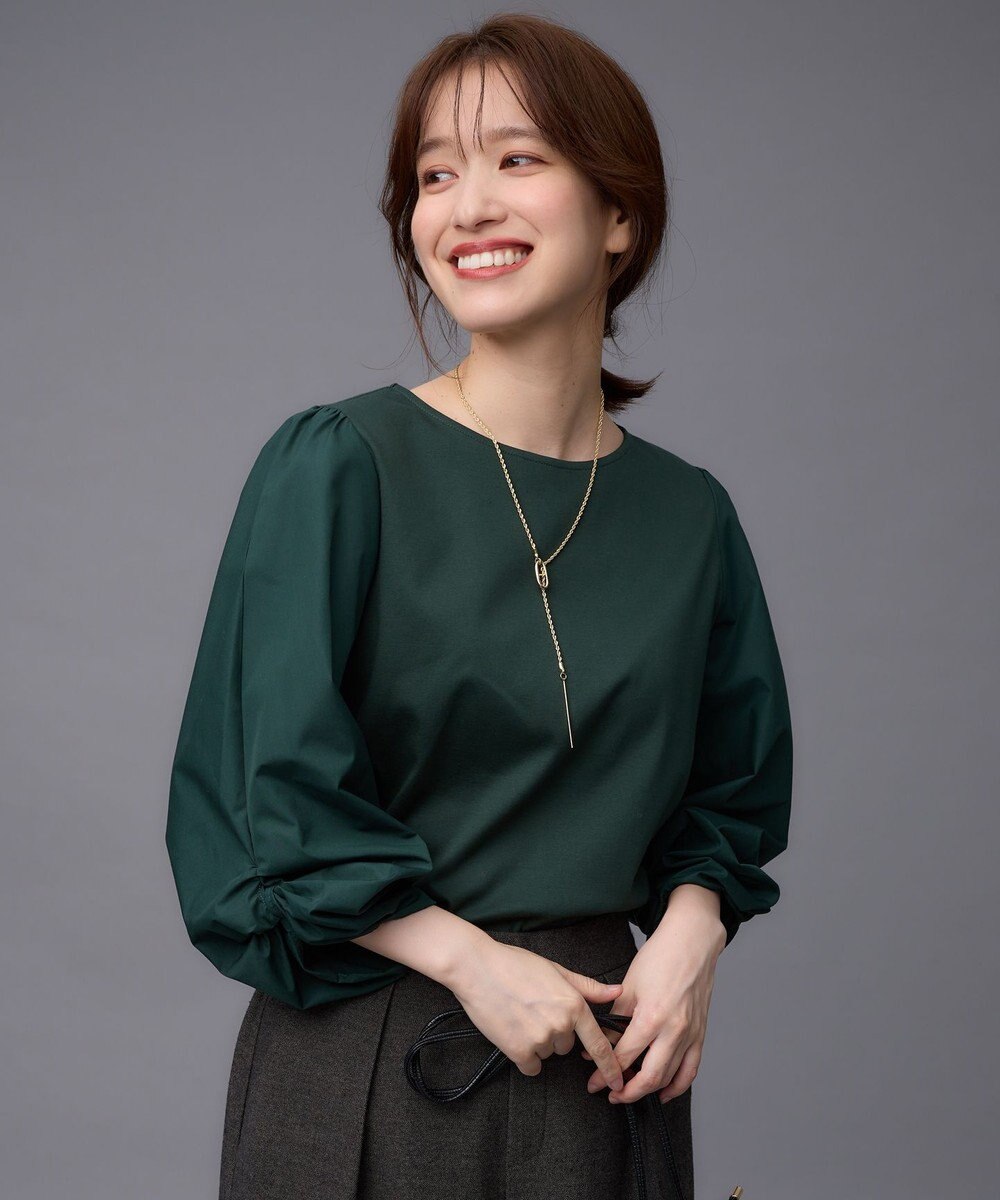 ANY 【洗濯機可】着映える袖ねじりトップス 