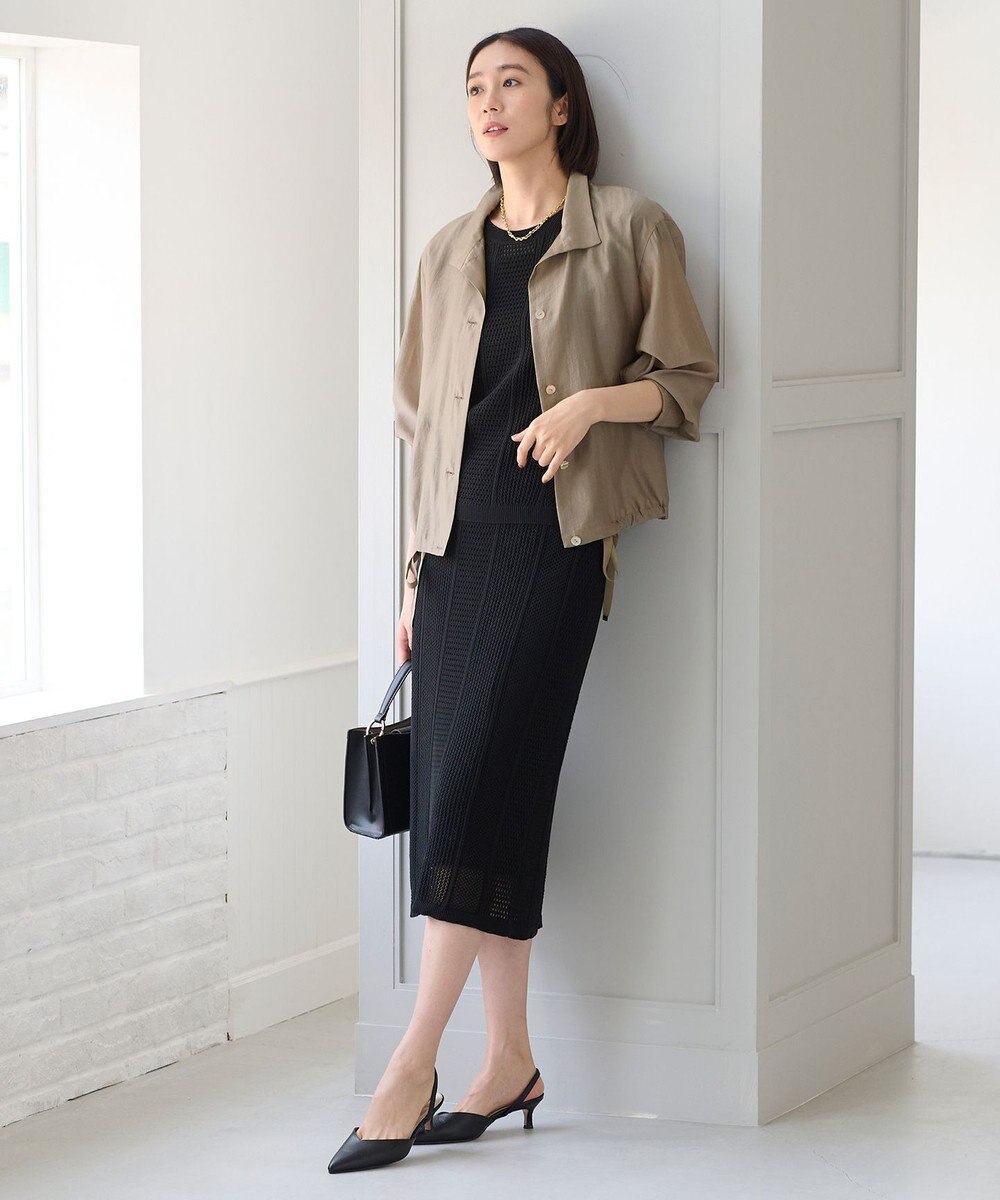 自由区 【洗える・XSサイズあり】シアーコイル ニット 