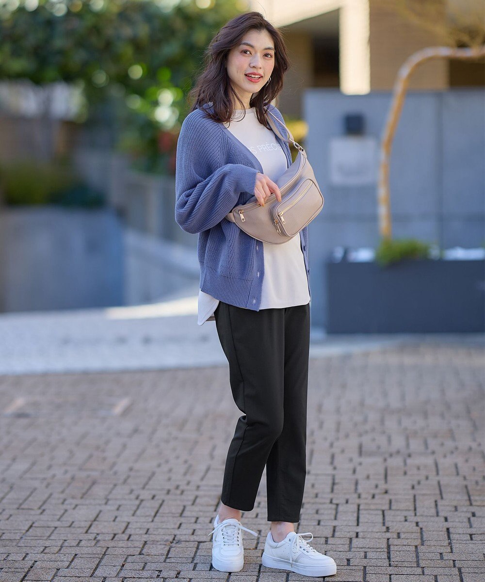 ANY 【洗濯機可/UVカット/アンチピリング】コットンＶネックカーディガン 