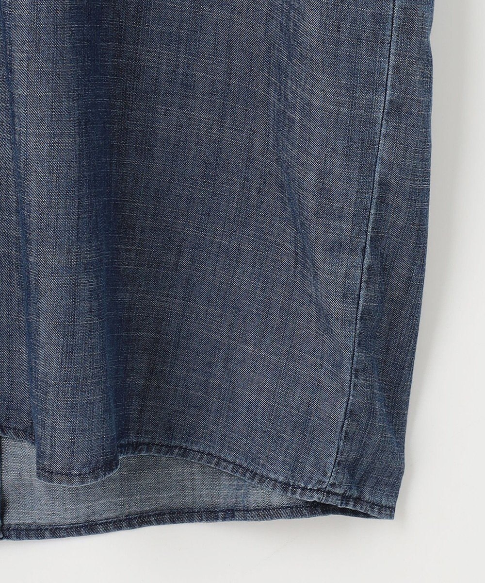 自由区 【洗える・XSサイズあり】テンセルリネンデニム ワンピース 