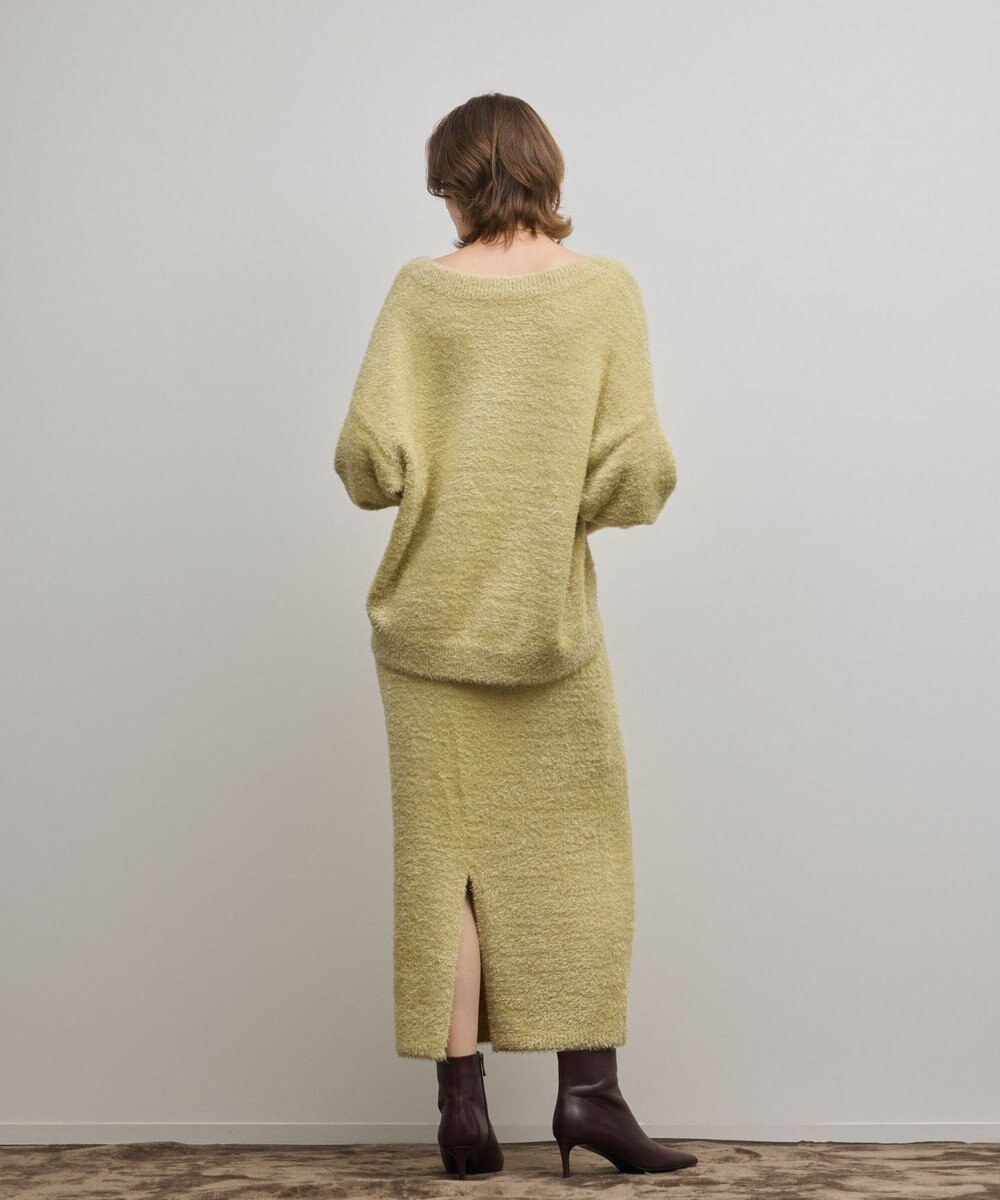 GRACE CONTINENTAL ラメフェザーニットスカート 