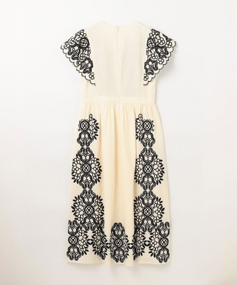 GRACE CONTINENTAL バイカラー刺繍コットンワンピース 