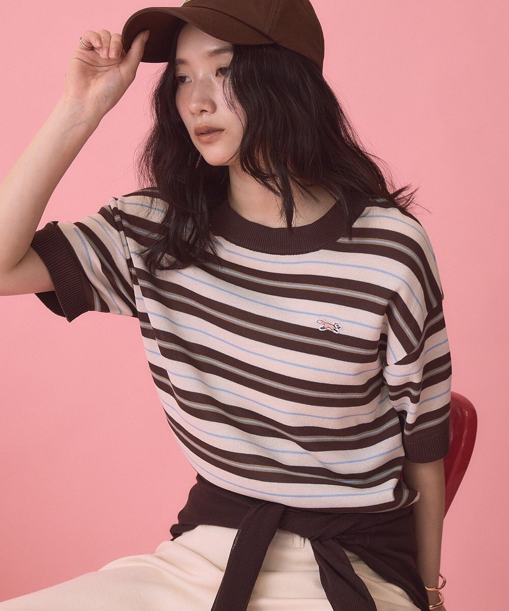 AMERICAN HOLIC 【PENNEY'S】レトロボーダー半袖ニット 