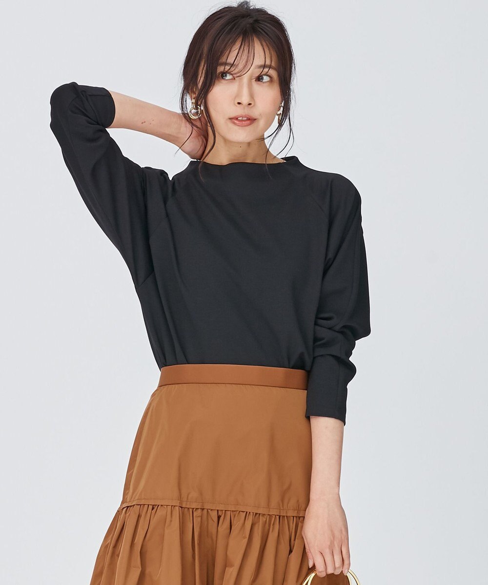 23区 L 【洗える】ヴィスコースソフトポンチ ラグラン カットソー 