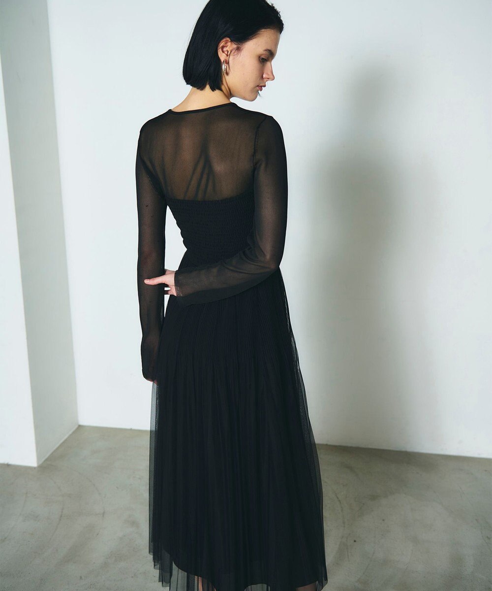 GRACE CONTINENTAL プリーツコンビベアワンピース 