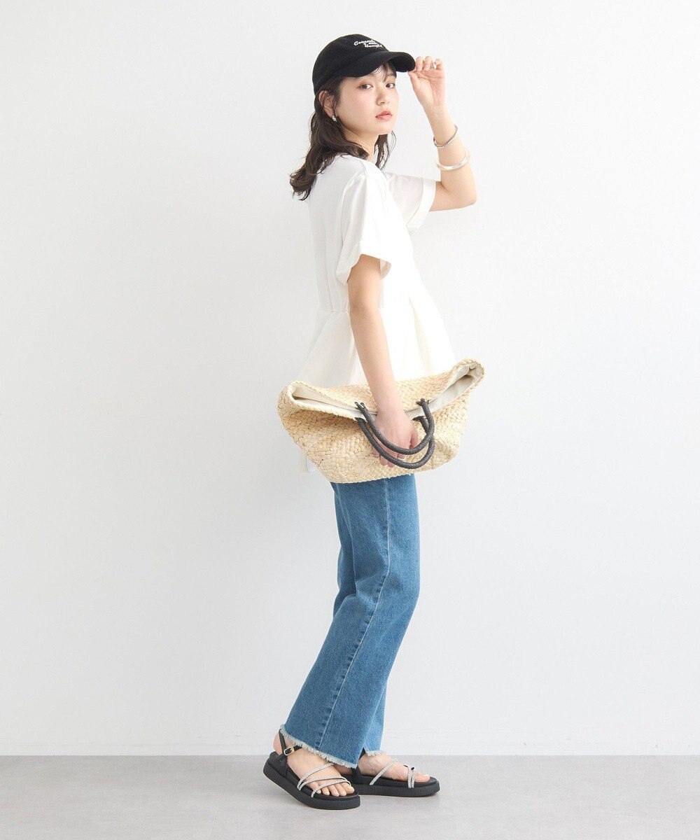 earth music&ecology 異素材バックプリーツチュニック 