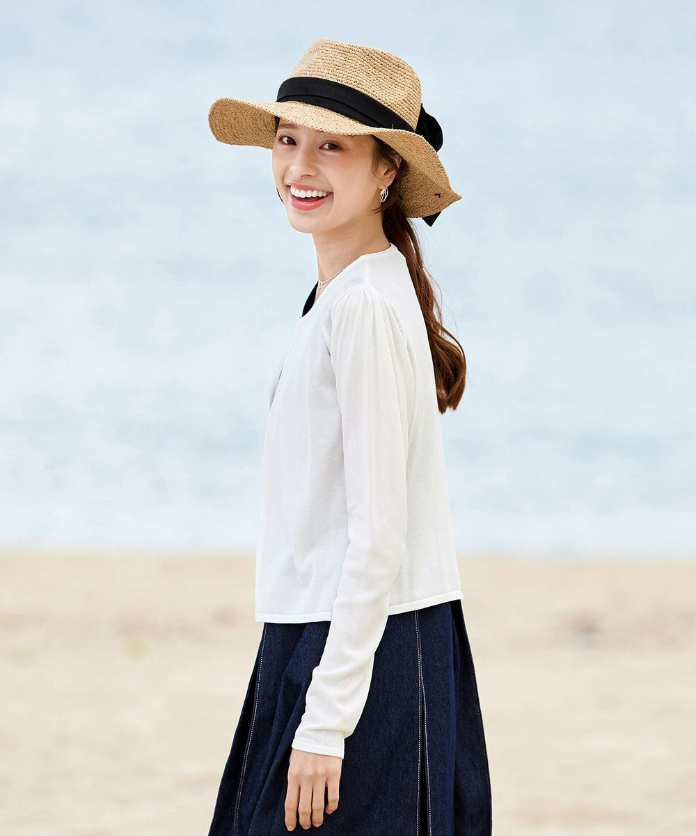 Tiaclasse 【洗える】長袖サマーニットカーディガン 