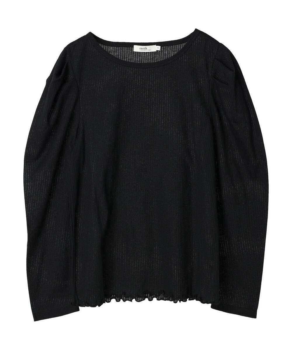 earth music&ecology パフスリーブクレープリブインナー 
