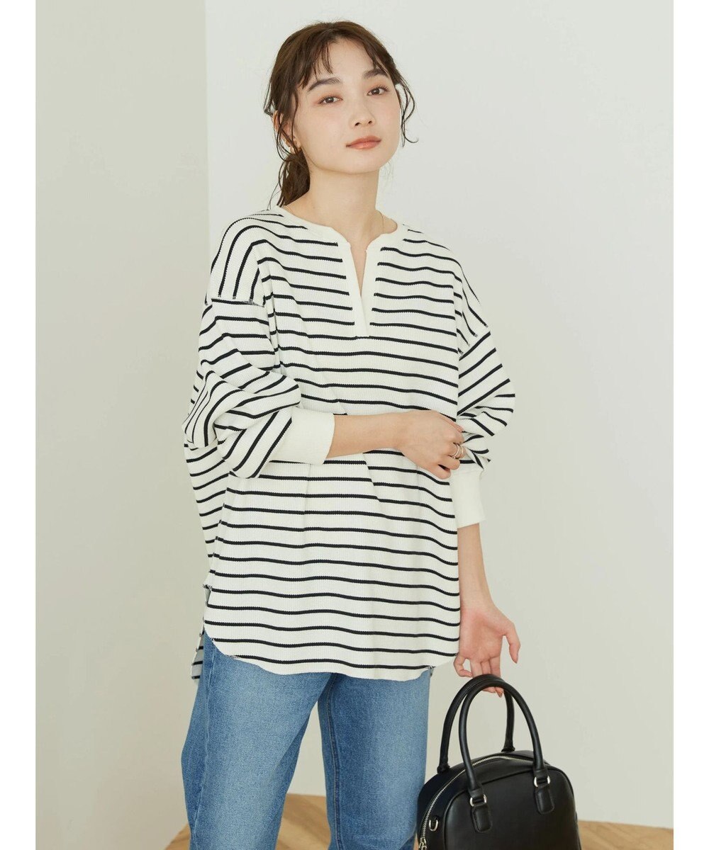 AMERICAN HOLIC スキッパーワッフルプルオーバー 