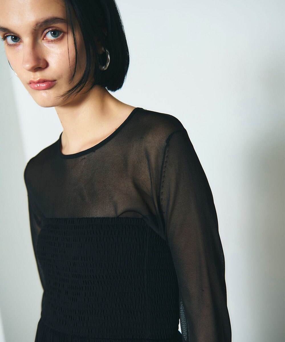 GRACE CONTINENTAL プリーツコンビベアワンピース 