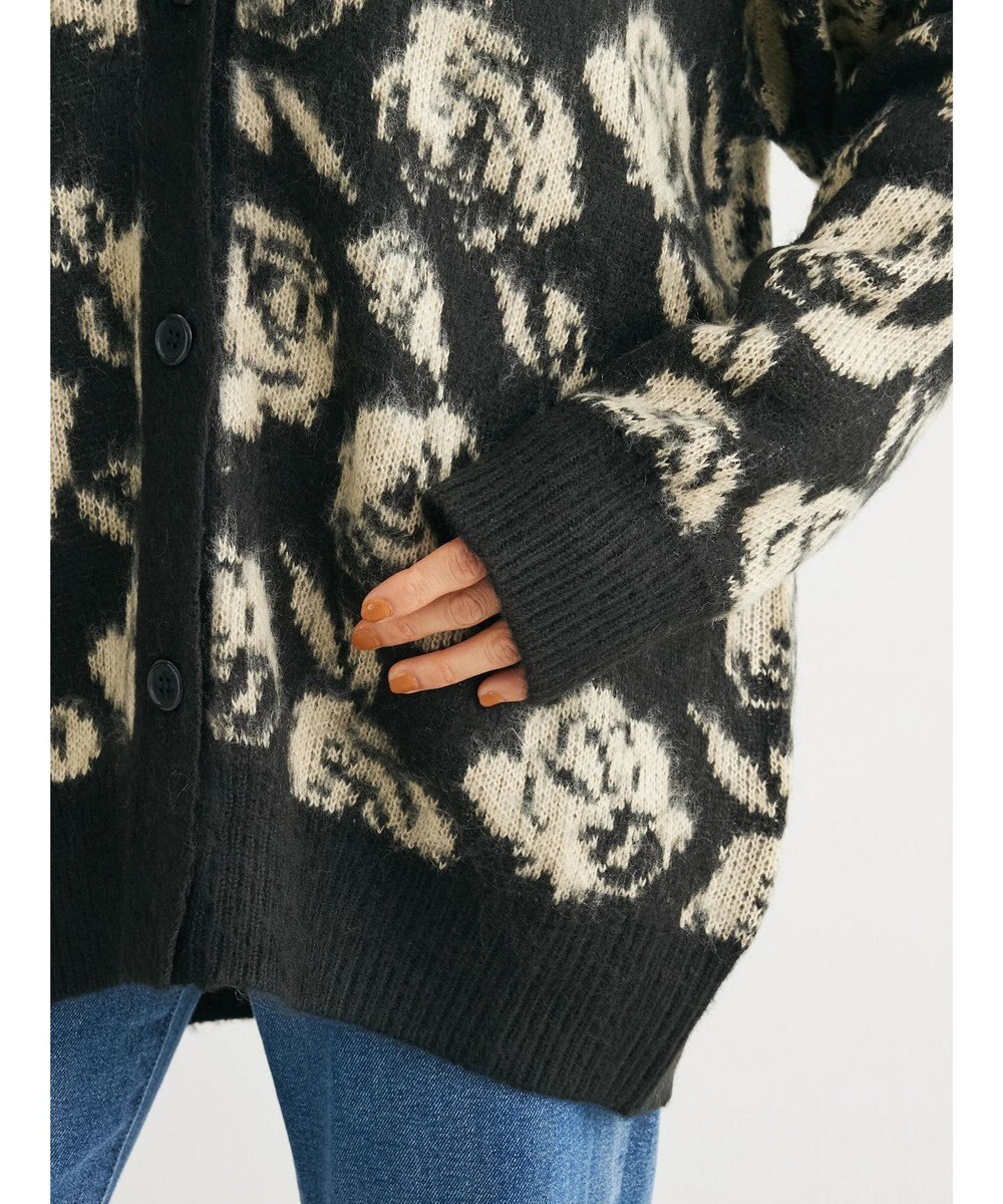 Green Parks ・ＳＵＧＡＲ　ＳＰＯＯＮ　フラワーシャギーカーディガン 