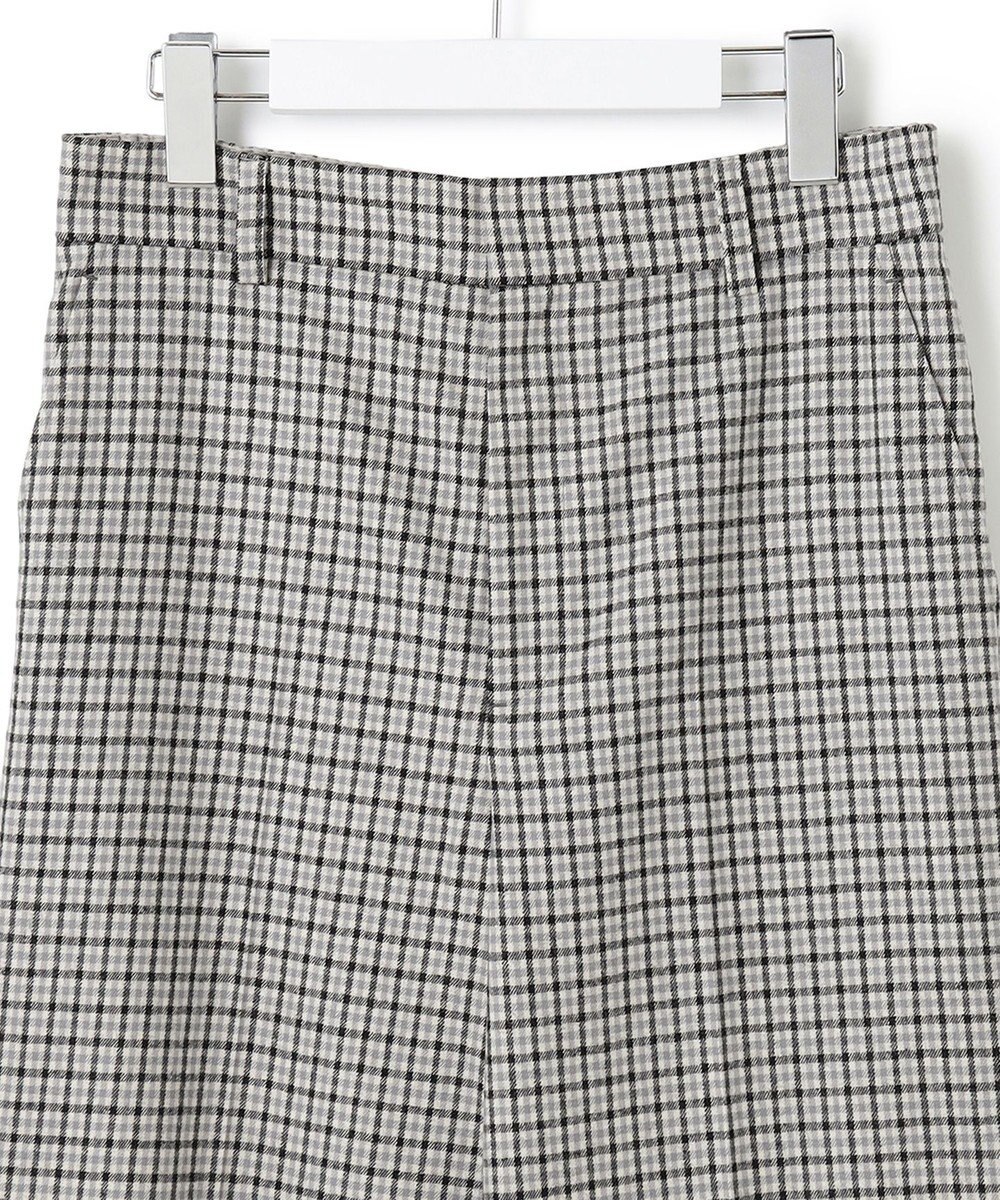 23区 L ウールミルドストレッチチェック ワイドパンツ 