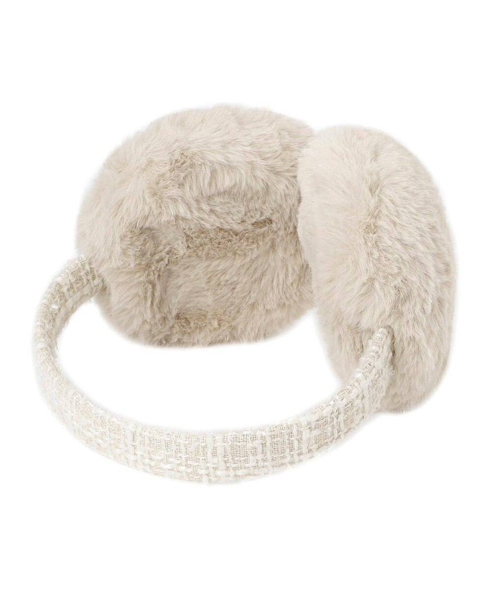 MOONBAT FURLA フェイクファーイヤマフ ツイードアーム 