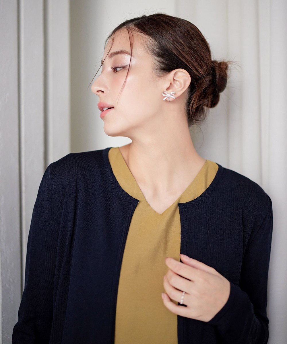 Tiaclasse 【洗える】長袖サマーニットカーディガン 