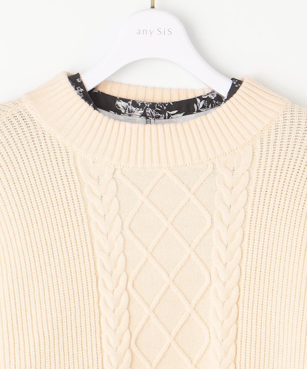 ANY SIS S 【2SET】クロップドニットセット ワンピース 