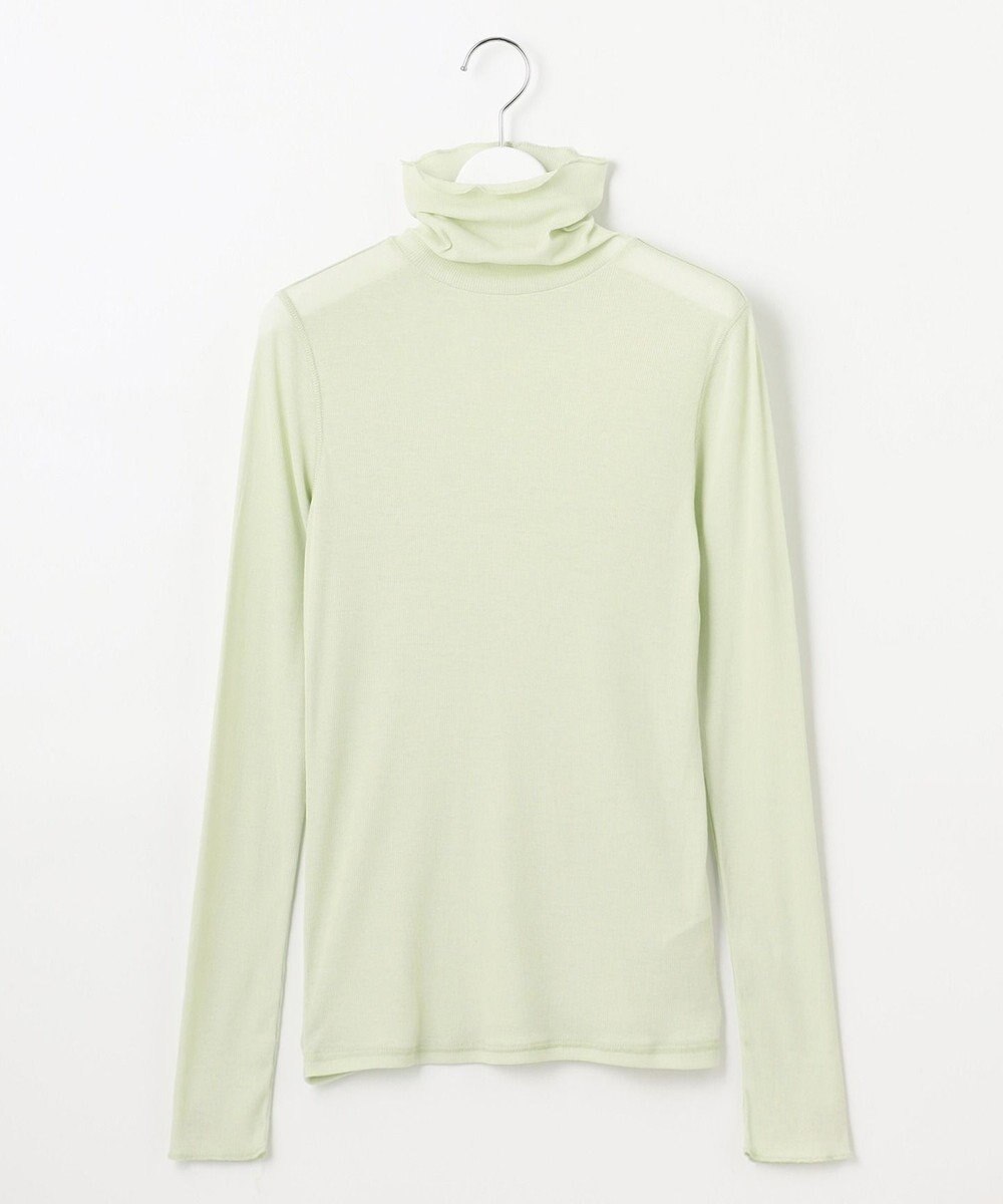 23区 【SLOW/一部店舗限定】新色追加！シアーリブロンTEE タートルネック カットソー 