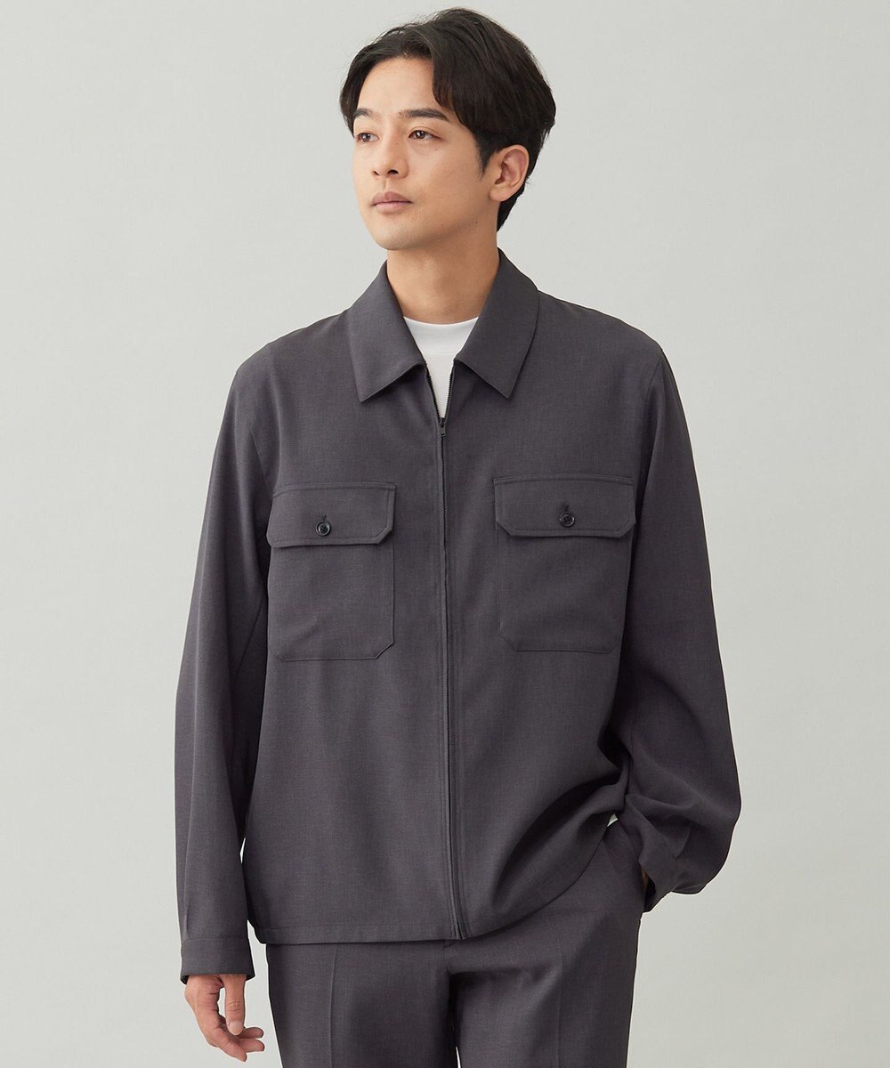 UNFILO MENS 【OCEANS YouTube 掲載/男女兼用】WOOL TOUCH 機能美シャツブルゾン 