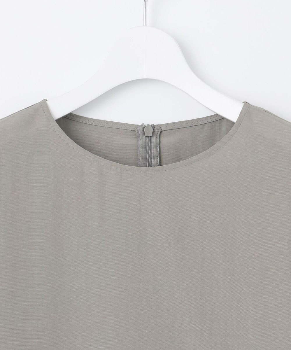 自由区 【洗える】ソフトリネンペプラム ブラウス 