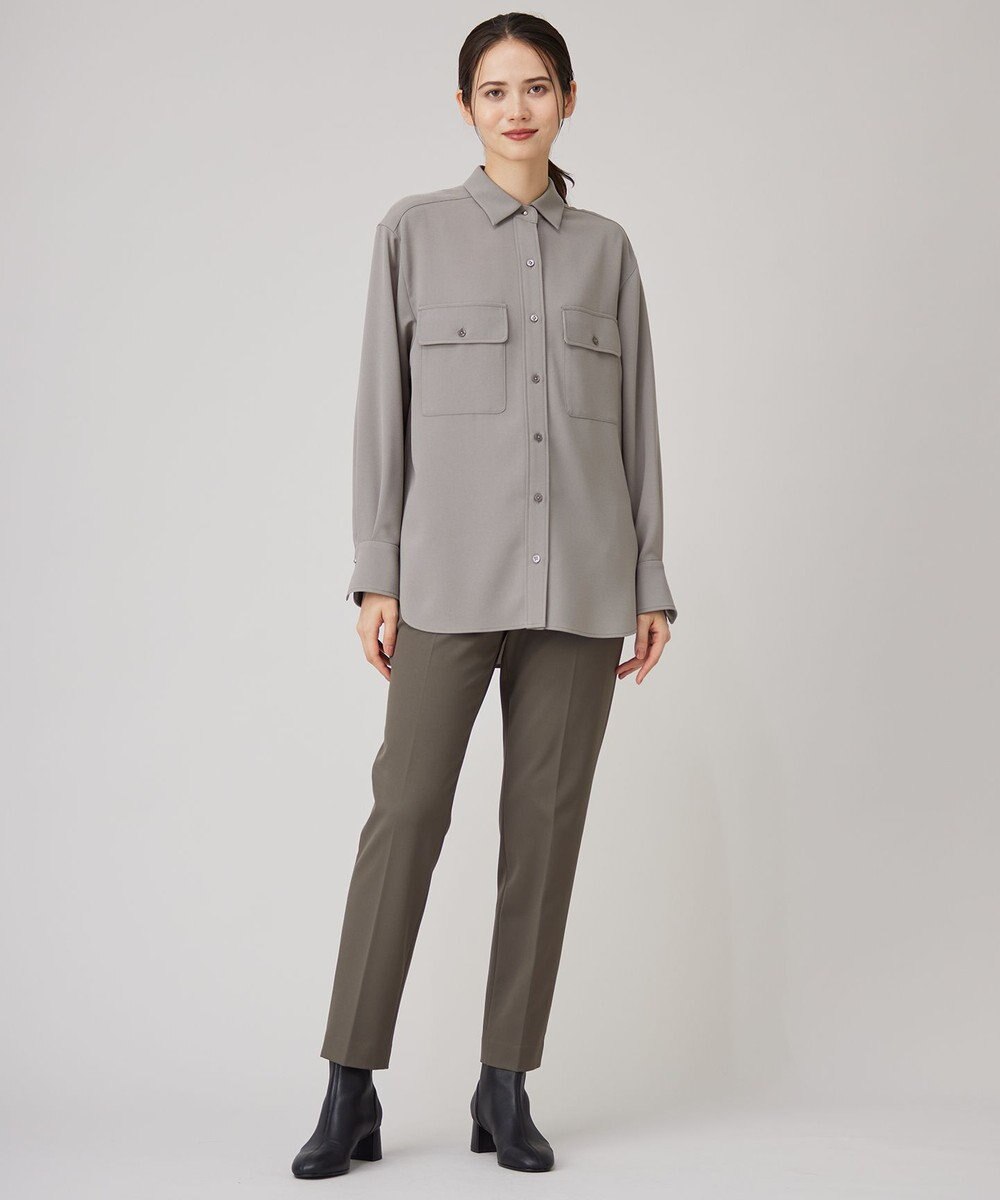 自由区 【洗える】ハイツイストシャツ ブラウス 