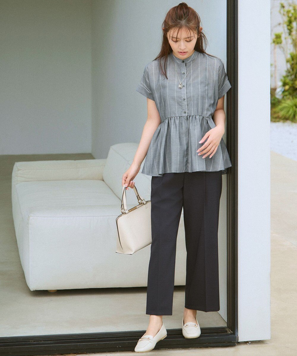 ANY L 【洗濯機可/セットアップ可/UVケア/速乾/イージーケア】サラサラテックリネンパンツ 