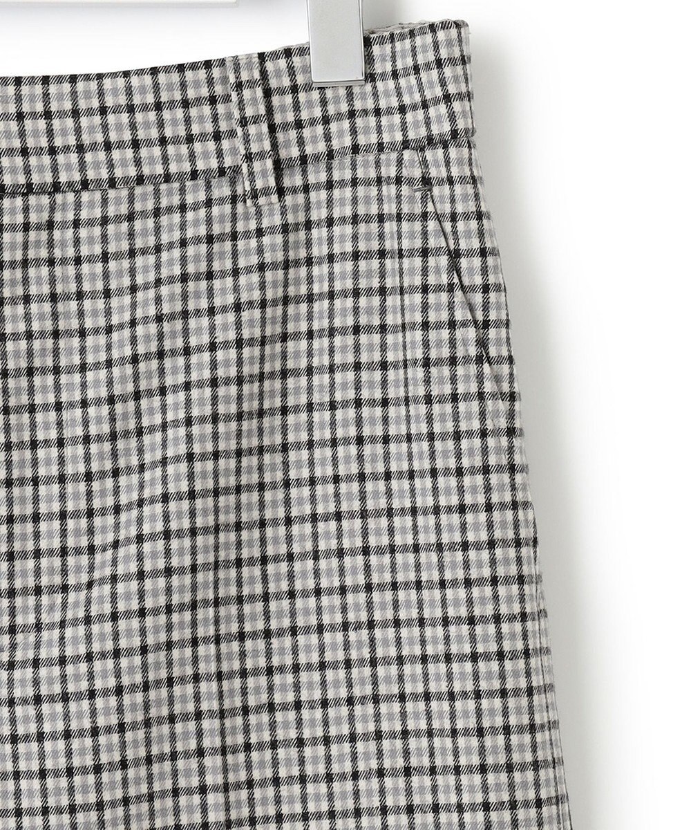 23区 L ウールミルドストレッチチェック ワイドパンツ 