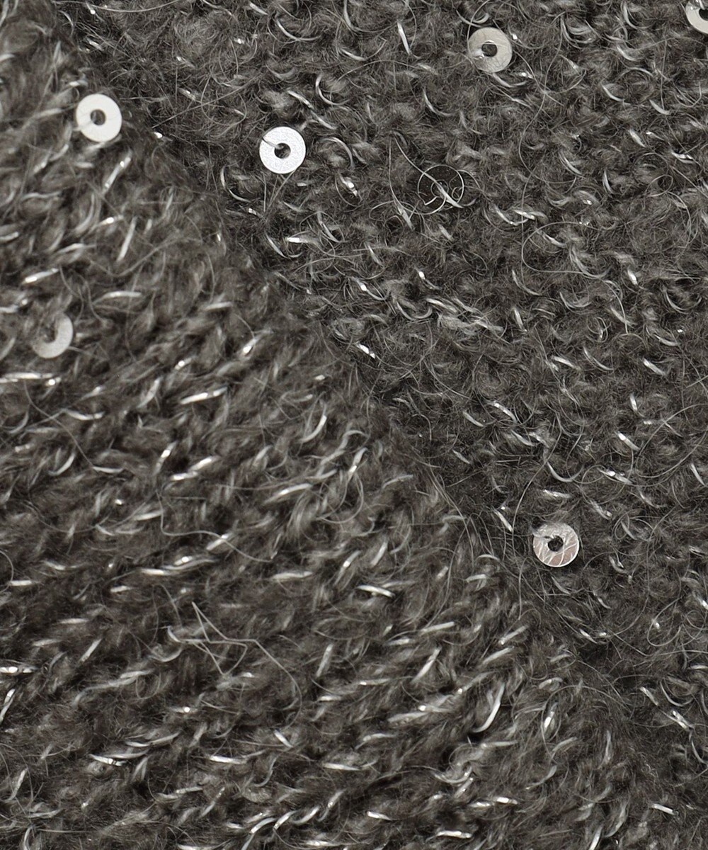 自由区 【アンサンブル対応・洗える】スパンコールプルオーバー ニット 