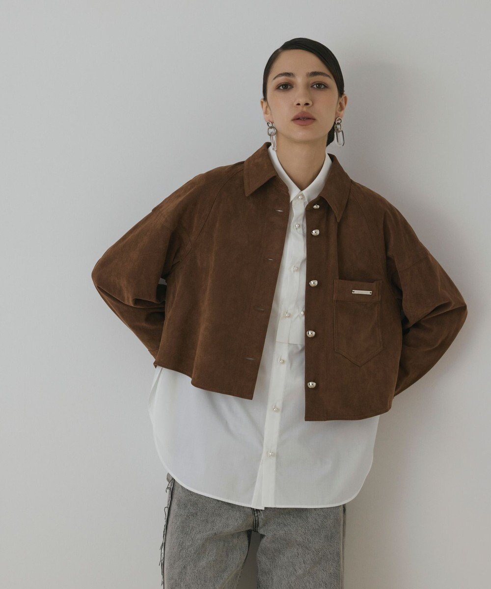 GRACE CONTINENTAL フェイクスウェードブラウス 