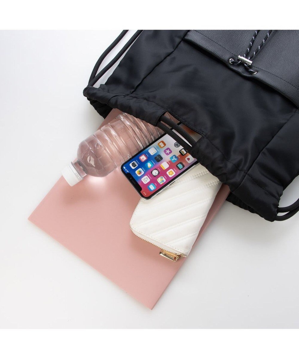 UNBILLION ペルケ perche / ナイロン×牛革ドローコード2wayナップサック 