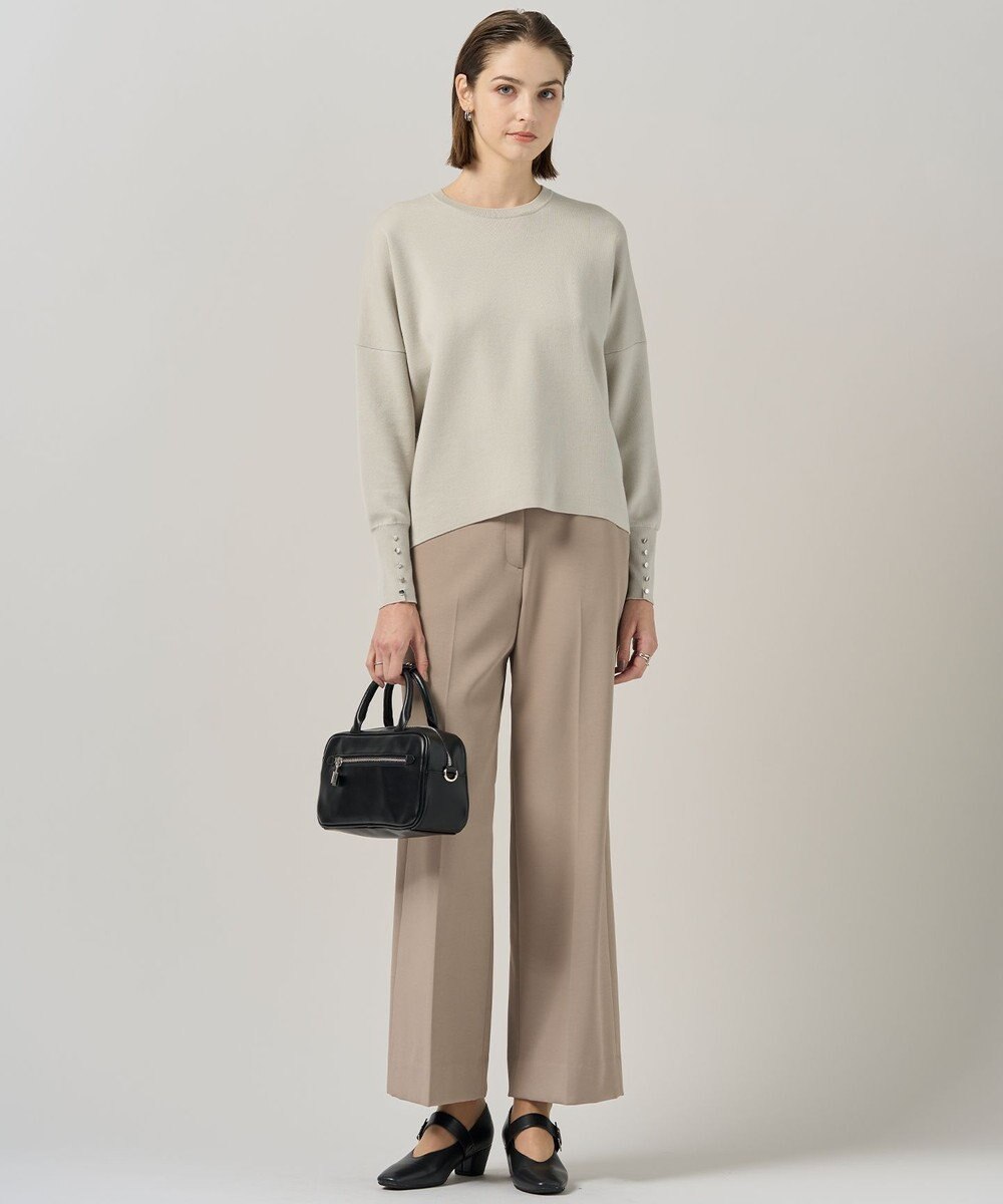 ICB 【洗える】 トリアセボディシェルピーチ ワイドパンツ 