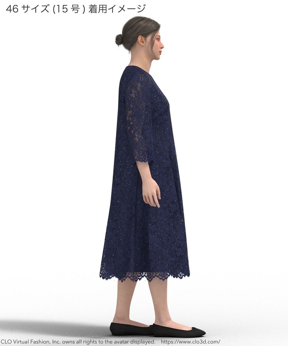 23区 L 【APPLAUDIR】スパンコールレース ドレス 