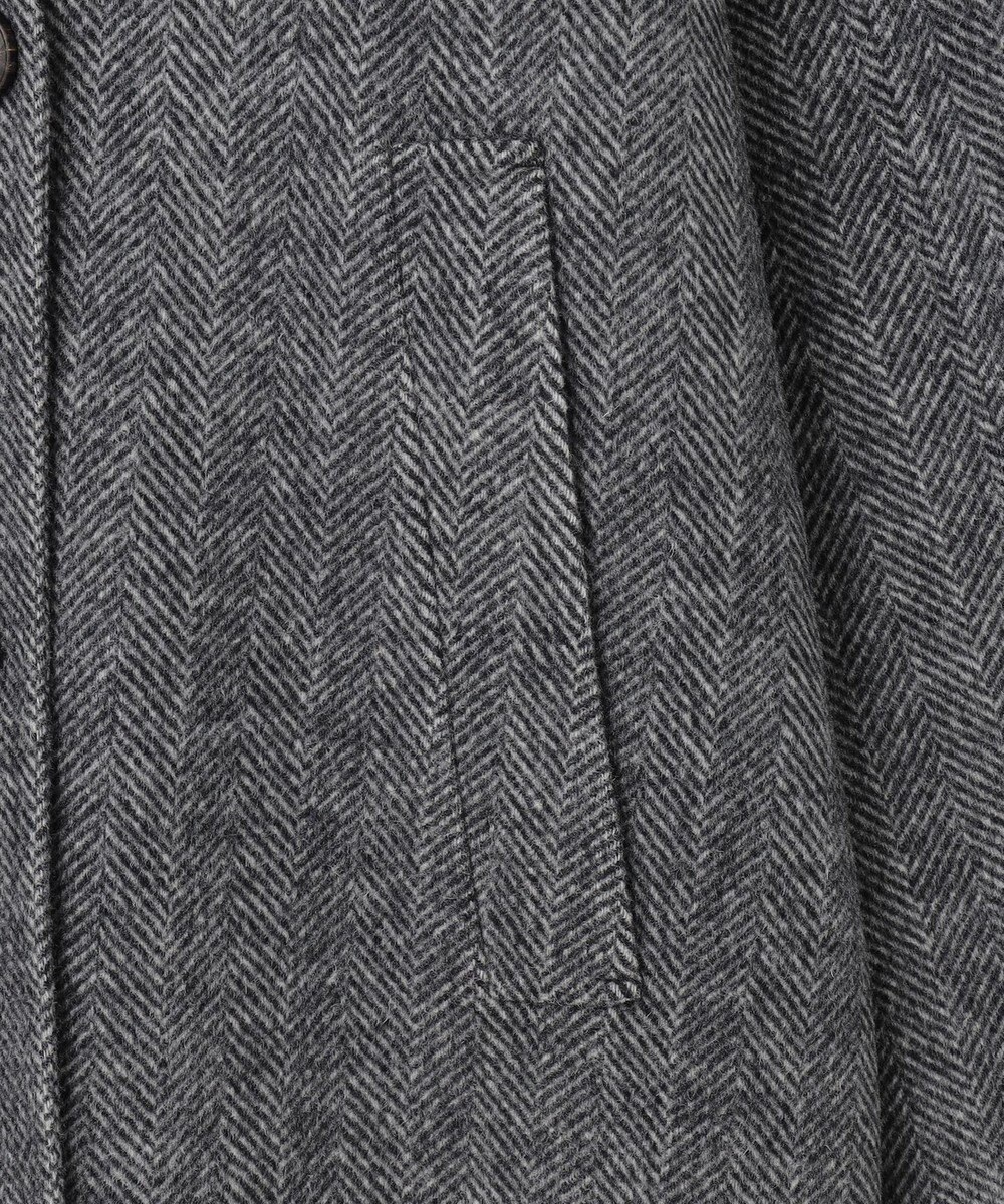 ICB WoolRever ノーカラーショートコート 