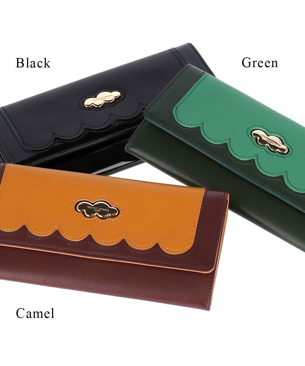 tsumori chisato CARRY スカラップコンビ 長財布 かぶせタイプ 