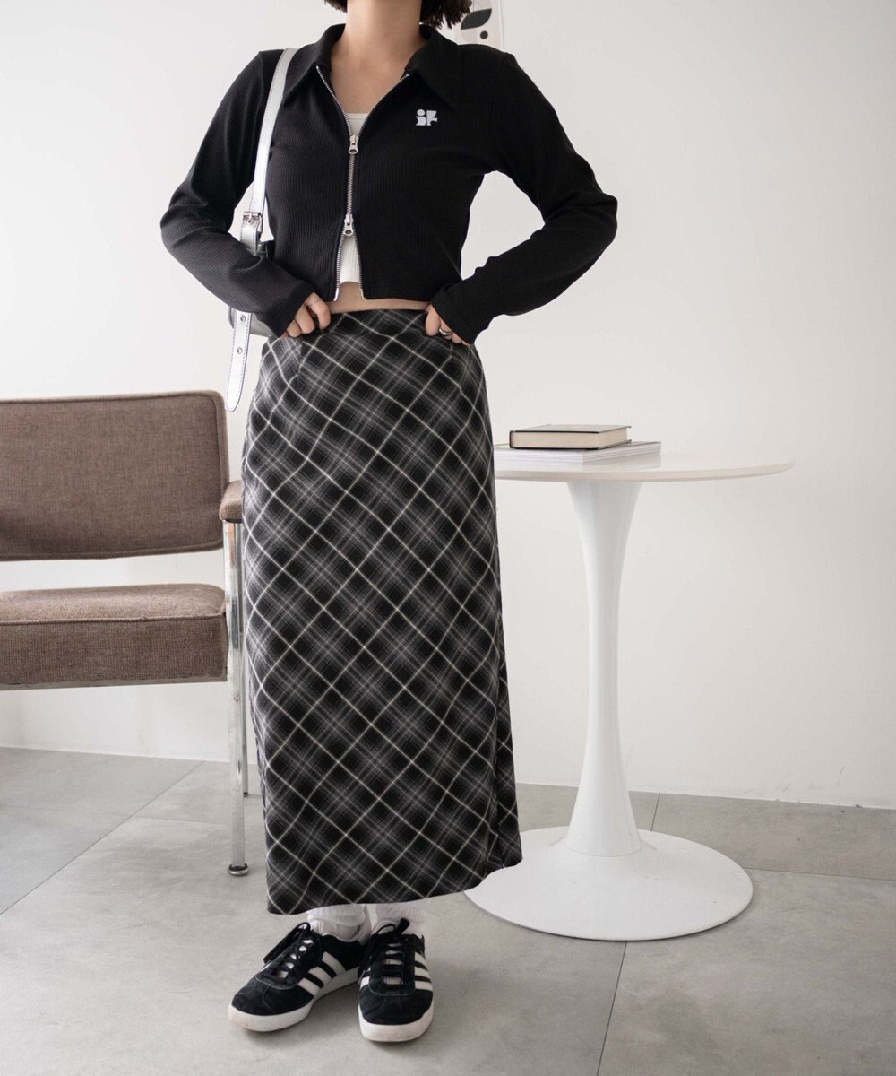 WEGO ワンポイントデザインWZIPトップス 