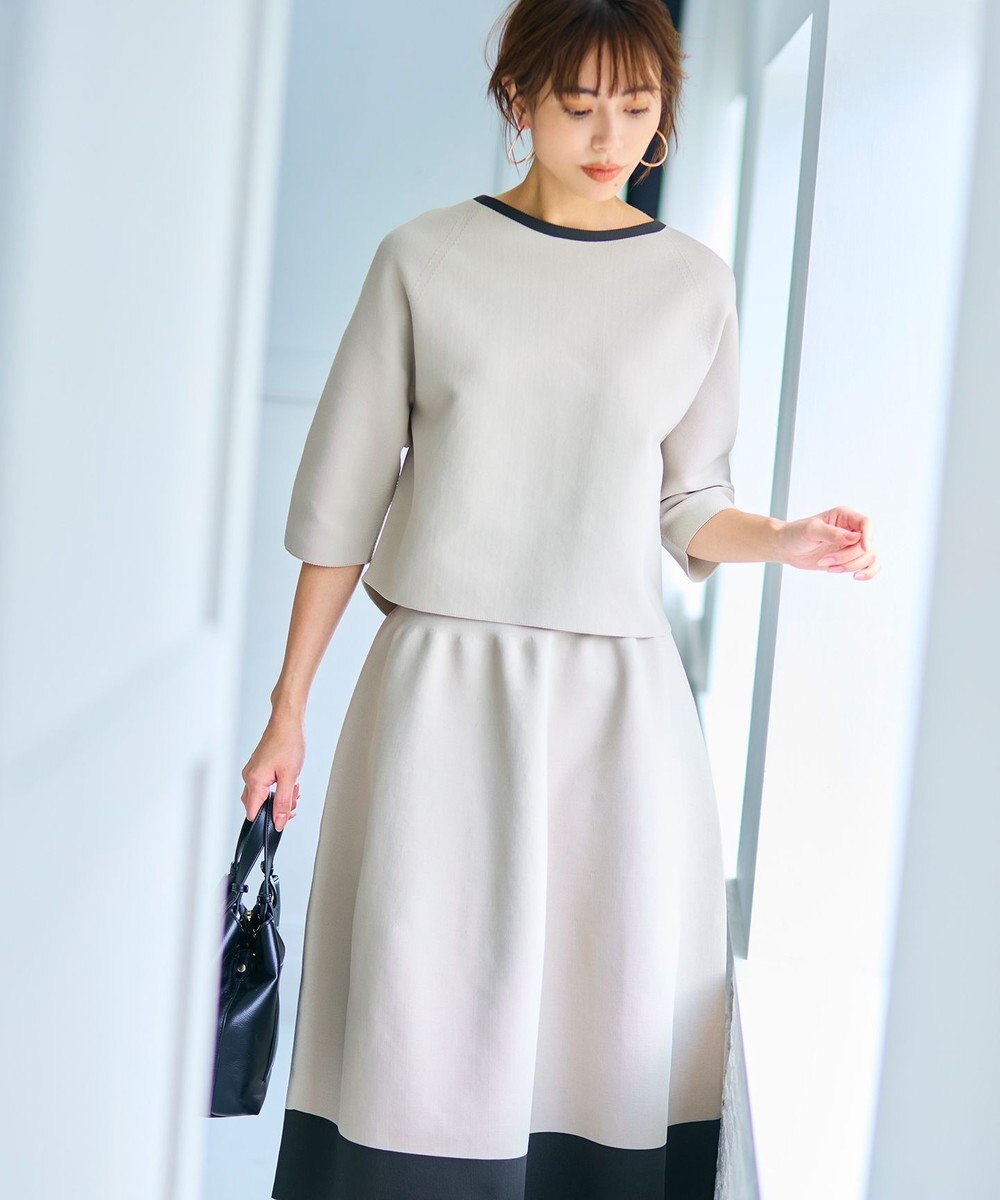 自由区 L 【洗える】ポリエステルホールガーメントプルオーバー ニット 