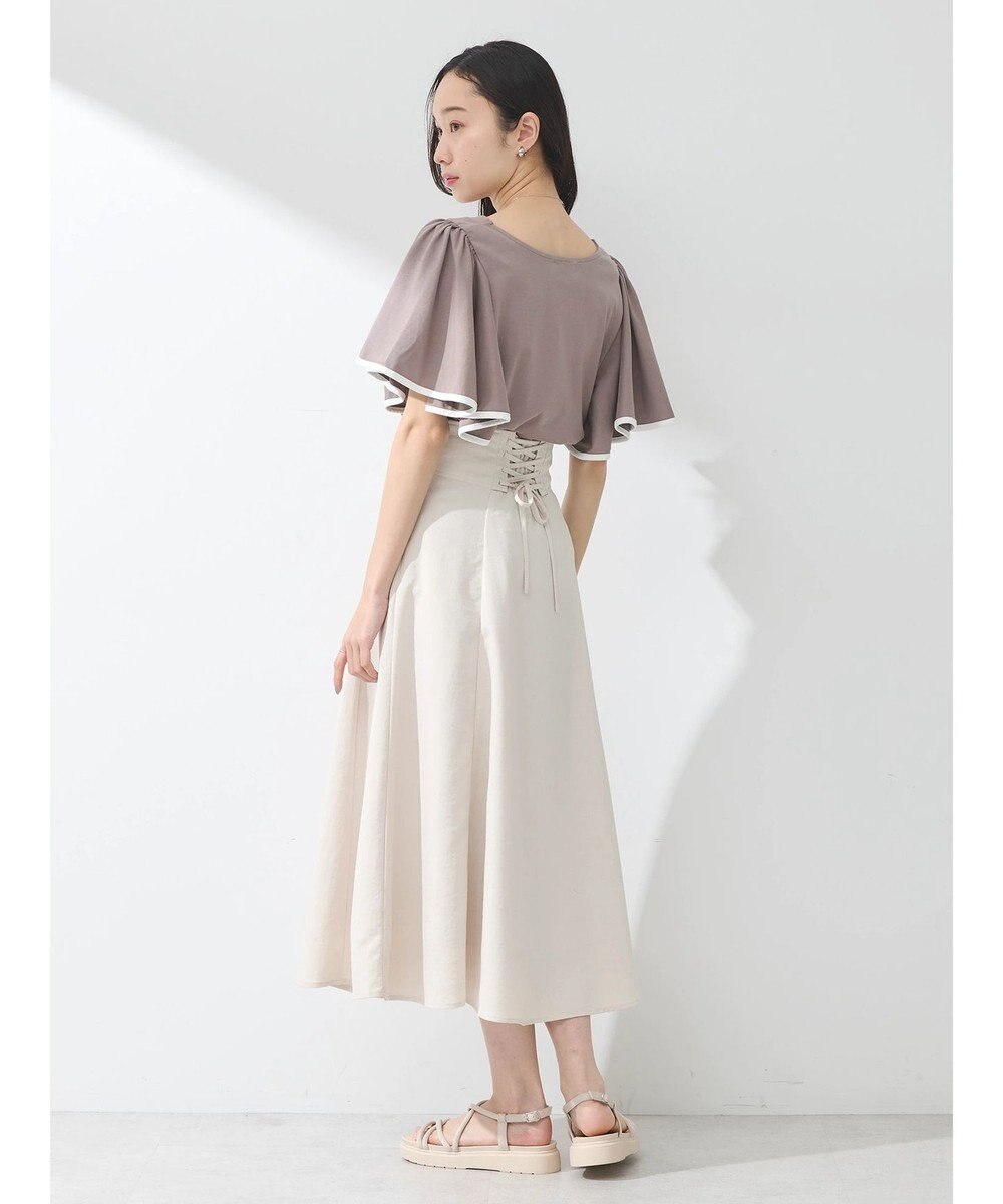 earth music&ecology パイピングフレアスリーブカットソー 