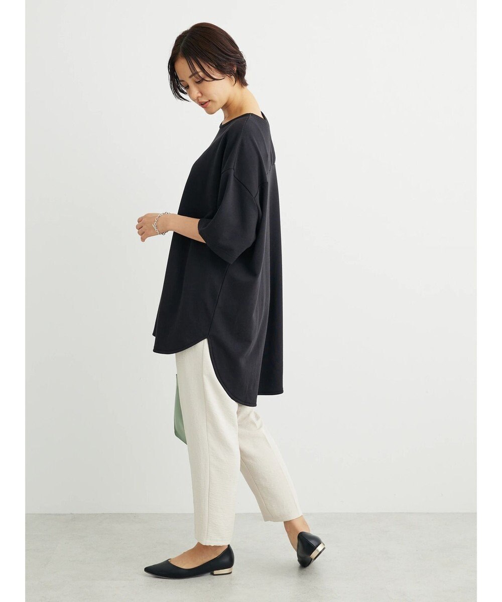 Green Parks ミニ裏毛バックカシュクール半袖チュニック 