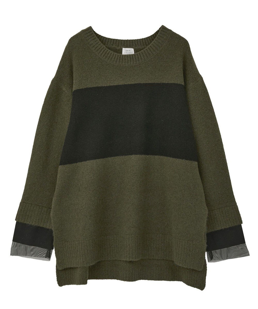 YECCA VECCA 袖レイヤードソフトニット 