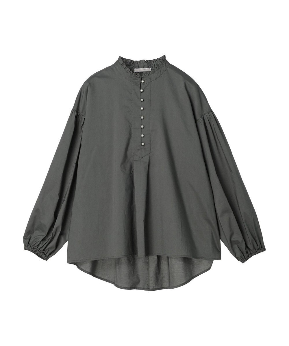 CRAFT STANDARD BOUTIQUE パールボタンピコフリルブラウス 