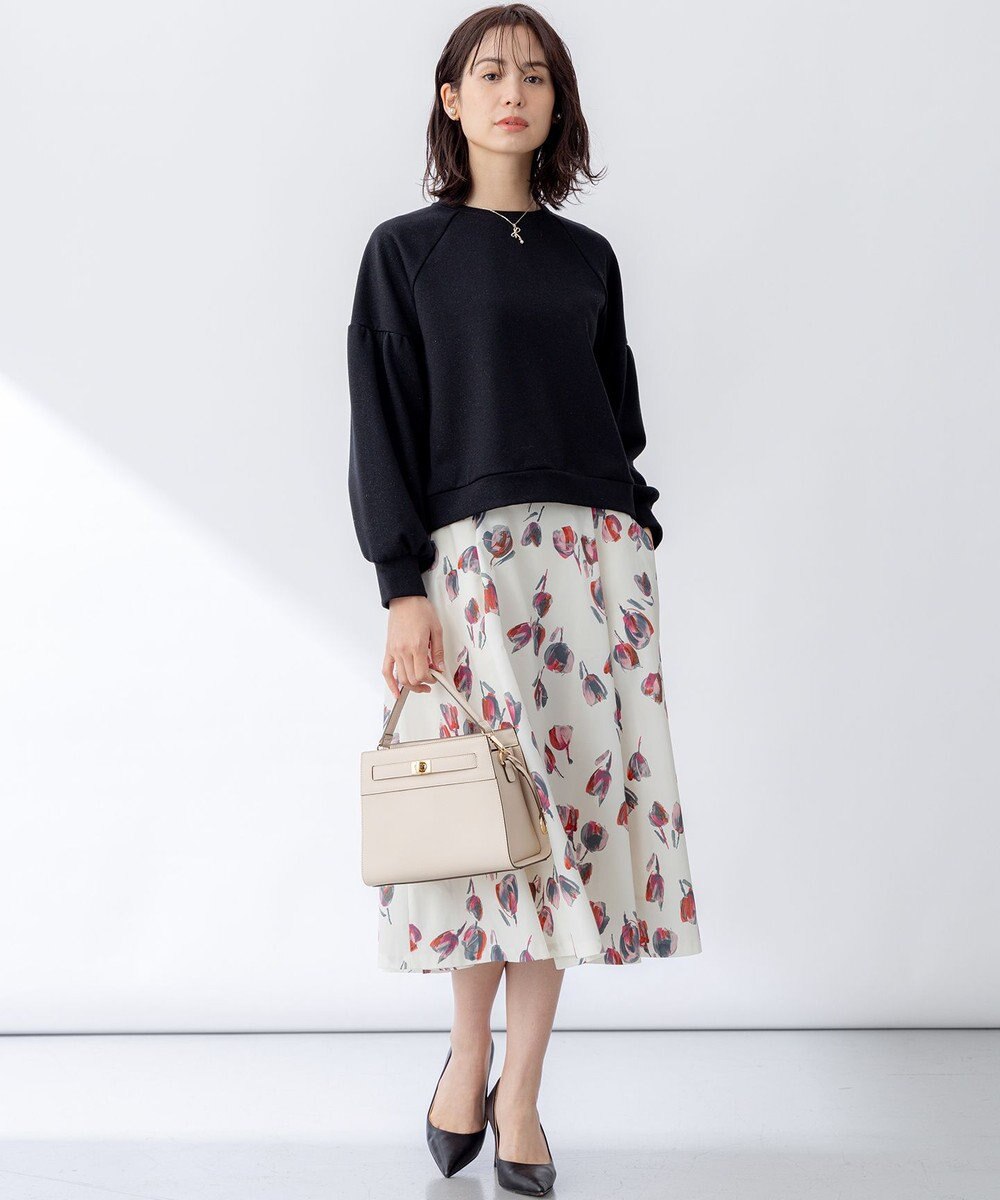 組曲 チューリッププリント フレアスカート 